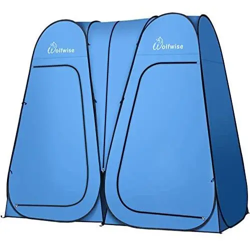 WolfWise 6.6FT Portable Pop Up Shower Privacy Tent Spacious Dressing Changing Room for Toilet Camping Biking Beach WolfWise 6.6FT Portable Pop Up Shower Privacy Tent Spacious Dressing Changing Room for Toilet Camping Biking Beach