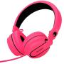 Rockpapa 950 Stereo Lightweight Foldable Headphones Adjustable Headband with Microphone 3.5mm for Cellphones Smartphones iPhone Tablets Laptop Computer Mp3/4 DVD Black Pink