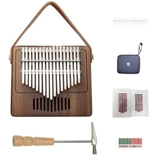 17 Key Kalimba Thumb Piano-Handmade Solid Walnut Wood Radio Type Kalimba as Gifts for Kids and Adults with Premuim Accessories (TK-R1) 17 Key Kalimba Thumb Piano-Handmade Solid Walnut Wood Radio Type Kalimba as Gifts for Kids and Adults with Premuim Accessories (TK-R1)