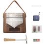 17 Key Kalimba Thumb Piano-Handmade Solid Walnut Wood Radio Type Kalimba as Gifts for Kids and Adults with Premuim Accessories (TK-R1)