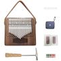 17 Key Kalimba Thumb Piano-Handmade Solid Walnut Wood Radio Type Kalimba as Gifts for Kids and Adults with Premuim Accessories (TK-R1)