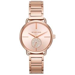 Michael Kors Womens Portia Watch- Three Hand Quartz Movement Wrist Watch with Second Hand subdial