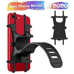 Bike Phone Mount -Motorcycle Cell Phone Mount - Universal Cell Phone Bicycle Rack Phone Holder for Bike Handlebar & Motorcycle Holder Cradle for Bicycle,Motorbike,Any Smartphone/GPS