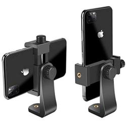 SharingMoment Premium Smartphone Holder/Vertical and Horizontal Tripod Mount Adapter Rotatable Bracket with 1/4 Inch Screw/Adjustable Clip for iPhone, Android Cell Phone, Selfie Stick, Camera Stand