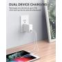 PD Charger AUKEY 36W 2-Port Foldable USB C Charger with 30W Power Delivery 3.0 & Dynamic Detect Type C Wall Charger for iPhone 11 Pro Max SE, Galaxy S10, Pixel 4 XL, MacBook, iPad, Airpods Pro, Switch