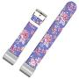 Flower Bands for Fitbit Charge 3,Jolook Replacement Leather Woman Man Bands Straps for Fitbit Charge 3/Charge 3 SE - Art Purple Flower