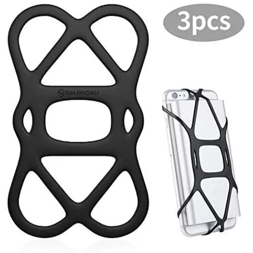 Sinjimoru Cell Phone Band Holder for Portable Charger, Elastic Rubber Silicone Band Lock Holder for Power Bank on iPhone, Security Strap Bike Mount. Silicone Band Holder, Black 3pc Sinjimoru Cell Phone Band Holder for Portable Charger, Elastic Rubber Silicone Band Lock Holder for Power Bank on iPhone, Security Strap Bike Mount. Silicone Band Holder, Black 3pc
