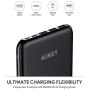 AUKEY USB C Power Bank, 20000mAh Portable Charger USB C, Slimline Type C Battery Pack with 3 Input & 4 Output Compatible with iPhone 11/ 11 Pro/XS Max/8, Nintendo Switch, Samsung Galaxy Note8, Pixel
