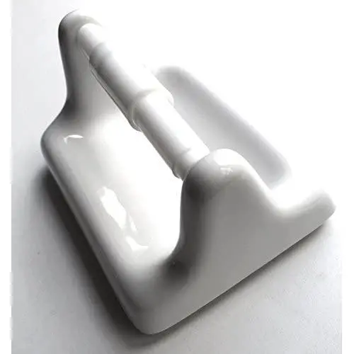 Squarefeet Depot Toilet Paper Tissue Holder BA777 White Glazed Ceramic with Roller Bath Accessory Squarefeet Depot Toilet Paper Tissue Holder BA777 White Glazed Ceramic with Roller Bath Accessory