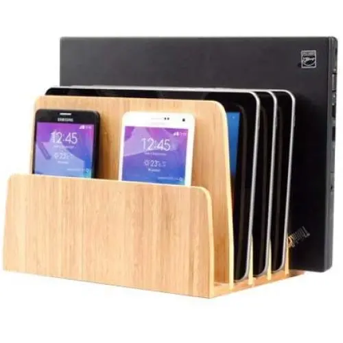 MobileVision Bamboo Multi Device Organizer for Smartphones, Tablets and Laptops, 5 Slots MobileVision Bamboo Multi Device Organizer for Smartphones, Tablets and Laptops, 5 Slots