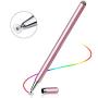 LIBERRWAY Stylus Pen 2 Pack Disc Stylus Fiber Stylus, Rosegold & Black