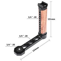 CAMVATE Wooden Handle Grip L-Shape with Shoe Mount for RoninS/Zhiyun Crane Series Handheld Gimbal