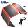 IEsafy Solar Charger 26800mAh, Outdoor Solar Power Bank with 4 Foldable Solar Panels and 2 High-Speed Charging Ports for Smartphones, Tablets, Samsung, iPhone, etc, with Waterproof LED Flashlight IEsafy Solar Charger 26800mAh, Outdoor Solar Power Bank with 4 Foldable Solar Panels and 2 High-Speed Charging Ports for Smartphones, Tablets, Samsung, iPhone, etc, with Waterproof LED Flashlight