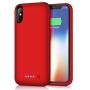 Feob Battery Case for iPhone XS/X/10, Rechargeable 6500mAh Portable Charging Case Extended Battery Pack Cover Power Bank Charger Case for iPhone Xs/X[5.8 inch]-Red