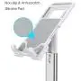 Cell Phone Stand for Desk, MAKAVO Telescoping Foldable Height Angle Adjustable Cellphone Stand Holder for iPad Samsung Tablets e-Readers iPhone 11 Pro Max 4-12.9inch (Black)