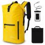 Gonex Waterproof Backpack for Men, Floating Dry Bag, 35L Waterproof Travel Roll Top Fishing Backpack Keeps Gear Dry for Kayaking Boating Rafting Fishing Swimming Beach with Phone Case