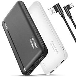 Portable Charger Power Bank 10000mAh - 2 Pack External Battery Pack with Dual USB Ports and USB-C Input, Compact Charging Backup Phone Charger, Compatible for iPhone, Samsung, iPad, etc.