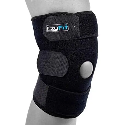 EzyFit Knee Brace Support for Arthritis, ACL, LCL, MCL, Sports Exercise, Meniscus Tear Injury Recovery - Side Stabilizers Open Patella - Best Comfort Fit Adjustable Neoprene Wrap - 3 Sizes EzyFit Knee Brace Support for Arthritis, ACL, LCL, MCL, Sports Exercise, Meniscus Tear Injury Recovery - Side Stabilizers Open Patella - Best Comfort Fit Adjustable Neoprene Wrap - 3 Sizes