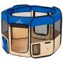 Zampa Portable Foldable Pet playpen Exercise Pen Kennel + Carrying Case for Larges Dogs Small Puppies/Cats | Indoor/Outdoor Use | Water Resistant