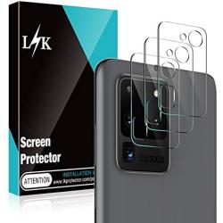 [3 Pack] L K Camera Lens Protector for Samsung Galaxy S20 Ultra 5G Tempered Glass Screen Protector, 9H Hardness HD Clear Back Camera Protector