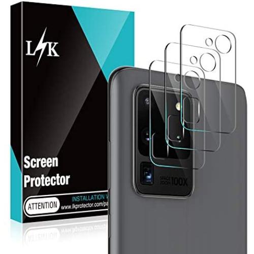 [3 Pack] L K Camera Lens Protector for Samsung Galaxy S20 Ultra 5G Tempered Glass Screen Protector, 9H Hardness HD Clear Back Camera Protector