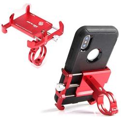 GUB Thick Case Design Bike & Motorcycle Phone Mount Handlebar Holder Adjustable Compatible with iPhone XR Xs 7s 8 Plus,Compatible with SamsungS7/S6/Note5/4,Any Cell Phones with Thick Phone Case (red)