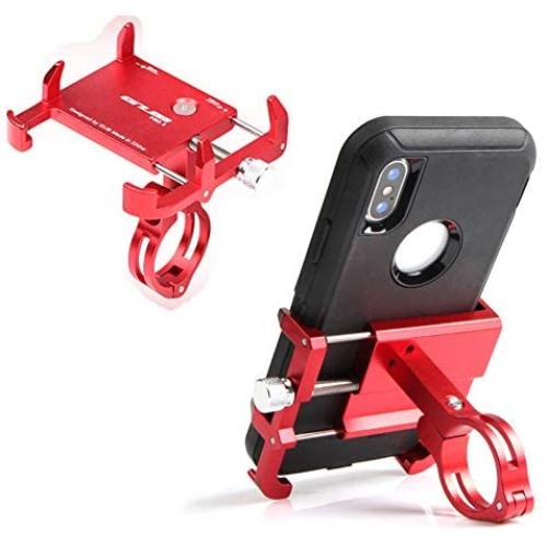 GUB Thick Case Design Bike & Motorcycle Phone Mount Handlebar Holder Adjustable Compatible with iPhone XR Xs 7s 8 Plus,Compatible with SamsungS7/S6/Note5/4,Any Cell Phones with Thick Phone Case (red)