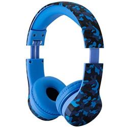 Snug Play+ Kids Headphones Volume Limiting and Audio Sharing Port (Blue Camo)