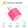 USB Wall Charger, Charger Adapter Charger Block, Double Wall Charger Plug 3-Pack 2.1Amp Dual Port Cube USB Power Adapter Compatible with iPhone 8/7/6 Plus/X, iPad, Samsung Galaxy S5 S6 S7 Edge, Kindle