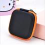 iLovey 2-Pcs Mini Small Square Hard EVA Earbud Earphone Carrying Case for in-Ear Monitor Earphones (IEM) / Small Earphone Headset/USB Cable/Earbuds (Blue+Orange)