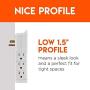 ECHOGEAR On-Wall Surge Protector with 6 Pivoting AC Outlets & 1080 Joules of Surge Protection - Low Profile Design Installs Over Existing Outlets to Protect Your Gear