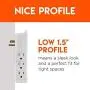 ECHOGEAR On-Wall Surge Protector with 6 Pivoting AC Outlets & 1080 Joules of Surge Protection - Low Profile Design Installs Over Existing Outlets to Protect Your Gear ECHOGEAR On-Wall Surge Protector with 6 Pivoting AC Outlets & 1080 Joules of Surge Protection - Low Profile Design Installs Over Existing Outlets to Protect Your Gear