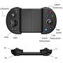 Wireless Mobile Controller Gamepad, PUBG Mobile Game Controller with Triggers for 3.5-6.5 Inch Android iOS 11.0~13.3, for Most of Shooting Games Stretchable Grip FPS Games Gamepad
