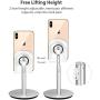 Cell Phone Stand, Tablet Holder, SAIJI Height Adjustable Aluminum Mount Dock, Compatible with iPhone Samsung Cell Phone, Tablet, iPad, Nintendo Switch, Kindle, Up to 10 Inch Screen (Sliver) …
