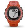 Garmin Instinct, Rugged Outdoor Watch with GPS, Features GLONASS and Galileo, Heart Rate Monitoring and 3-axis Compass, Red (Renewed)