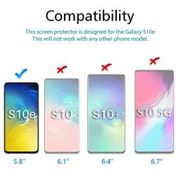 MP-MALL [3-Pack] Screen Protector for Samsung Galaxy S10e 5.8" Tempered Glass [Easy Installation Frame] (Not for Samsung Galaxy S10 / S10 Plus)