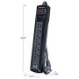 CyberPower CSP604U Professional Surge Protector, 1200J/125V, 6 Outlets, 2 USB Charge Ports, 4ft Power Cord, Black