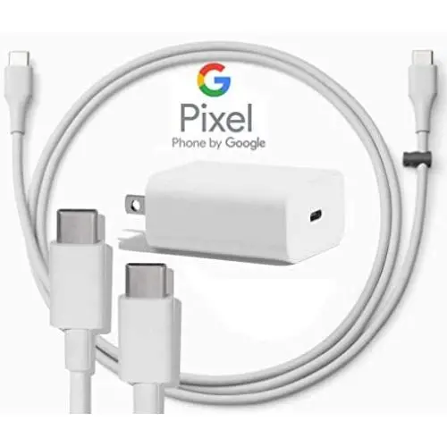 Google USB-C Charging Rapidly Charger for 2nd & 3rd Gen Pixel devices (18W 3A Charger + 3 Foot USB-C, C-C Cable) (Renewed) Google USB-C Charging Rapidly Charger for 2nd & 3rd Gen Pixel devices (18W 3A Charger + 3 Foot USB-C, C-C Cable) (Renewed)