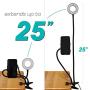 Aduro U-Stream Selfie Ring Light with 24” Gooseneck Stand & Cell Phone Holder, Social Media Influencer Live-Streaming Phone Mount and Light Kit