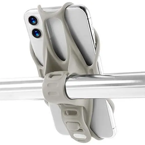 Bone Universal Bike Phone Mount for Motorcycle - Bicycle Handlebars, Adjustable, Fits iPhone 11 | 11 Pro, X, XR, 8 | 8 Plus, 7 | 7 Plus, 6s, Galaxy, S10, S9, S8, Holds Phones from 5.8” to 7.2”, Grey Bone Universal Bike Phone Mount for Motorcycle - Bicycle Handlebars, Adjustable, Fits iPhone 11 | 11 Pro, X, XR, 8 | 8 Plus, 7 | 7 Plus, 6s, Galaxy, S10, S9, S8, Holds Phones from 5.8” to 7.2”, Grey
