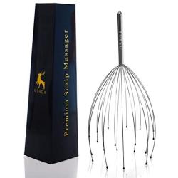 USAGA Head Massager Scalp Scratcher 20 Fingers Head Scratcher for Head Body Relaxing