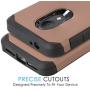 CasemartUSA Phone Case for [Alcatel TCL LX (A502DL)], [DuoTEK Series][Rose Gold] Shockproof Cover [Impact Resistant] for Alcatel TCL LX (Tracfone, Simple Mobile, Straight Talk, Total Wireless)