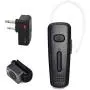 Two Way Radio Bluetooth Headset Wireless Earpiece with 2pin Dongle and Finger PTT Button Compatible for Midland and Icom Walkie Talkie with 2 Pin Earphone Jack