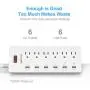 Power Strip with USB Ports,QOLIXM Surge Protector with 6 USB Charging Ports and 6 Outlets,1625W/13A,6 Feet Long Extension Cord for Multiple Devices Smartphone Tablet Laptop Computer Power Strip with USB Ports,QOLIXM Surge Protector with 6 USB Charging Ports and 6 Outlets,1625W/13A,6 Feet Long Extension Cord for Multiple Devices Smartphone Tablet Laptop Computer