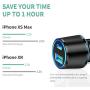 Dual USB Car Charger Adapter, Cluvox 18W Fast Charge Car Charger Compatible for iPhone 11 Pro MAX/XS/XR/8/SE 2020, Google Pixel 4 xl/3a XL, Samsung Galaxy S20/Note 10/Plus Cigarette USB Charger-Black