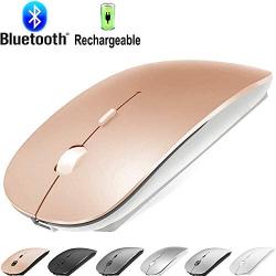 Bluetooth Mouse for MacBook pro/MacBook air/Laptop/iMac/ipad, Wireless Mouse for MacBook pro MacBook Air/iMac/Laptop/Notebook/pc(Bluetooth Mouse/Rose Gold)