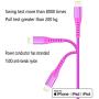 Lightning Cable iPhone Charger 4Color 4Pack(6/3/3/1ft) Apple MFi Certified Unbreakable Fast USB Charging Cord Compatible for iPhone11Pro MAX Xs XR X 8 7 6S Plus SE 5S 5C (Red Green Purple Blue)
