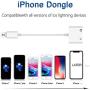 Headphone Adapter for iPhone 3.5mm Jack Car Charger Aux Cord Dongle 2 in 1 Earphone Splitter Charger Cables & Audio for iPhone 11/7/7 Plus/ 8/8 Plus Xs/Xs Max/XR Connector Support All iOS System