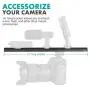 Movo DSE16 Cold Shoe Extension Bar Bracket - Metal Cold Shoe Rail with Dual Sided Mounting - for Lights, Monitors, Microphones and More (16") Movo DSE16 Cold Shoe Extension Bar Bracket - Metal Cold Shoe Rail with Dual Sided Mounting - for Lights, Monitors, Microphones and More (16")
