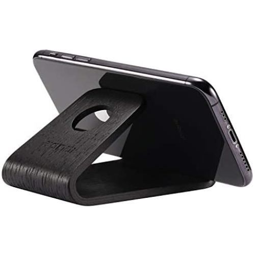SAMDI Wood Cell Phone Stand for iPhone 5 6 7 8 X Plus, LG, Huawei, XiaoMi, Samsung Galaxy S5 S7 S6 (Oak Wood Black)